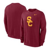 USC Trojans Men's Nike Cardinal SC Interlock Logo Fleece Sweatshirt